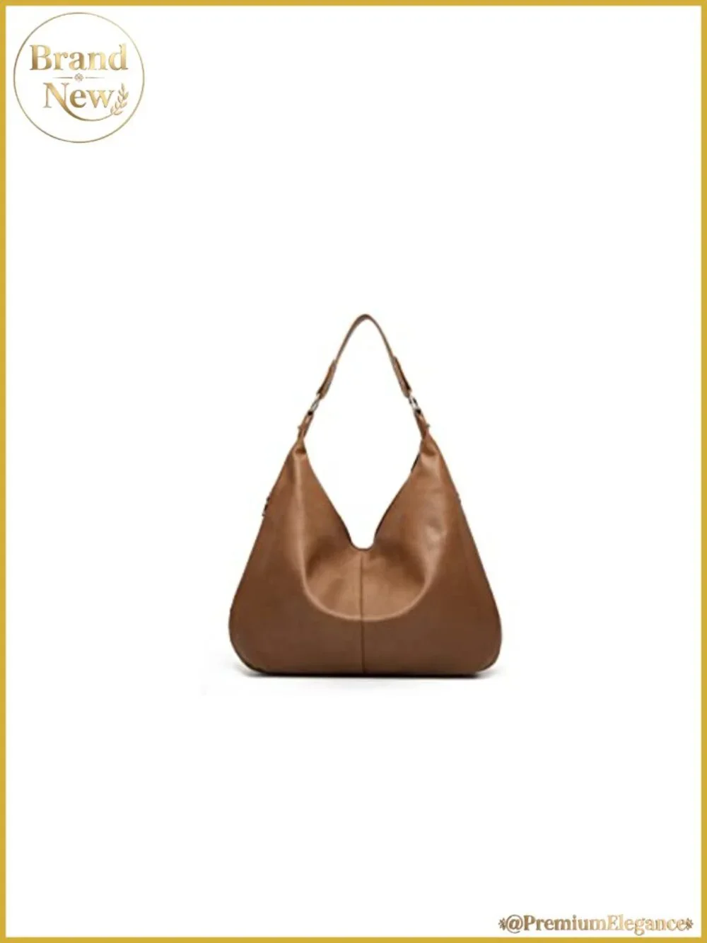 Women Soft Faux Leather Slouchy Hobo Shoulder Purse Zipper